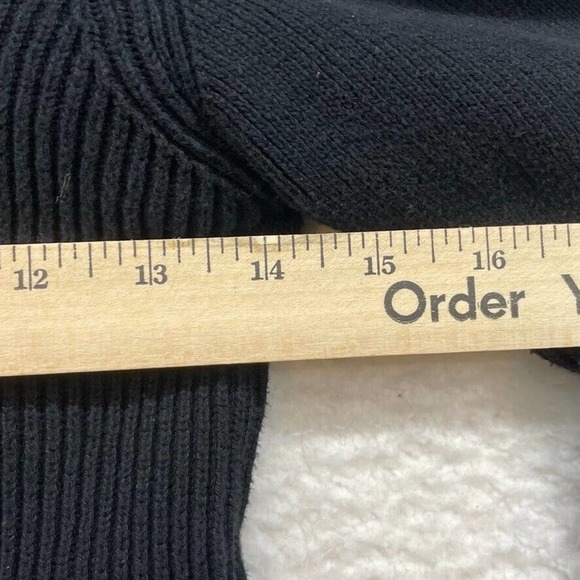 Cabi Sweater Womens Small Black Crop Ribbed Knit Hi Low Pullover Classic 3525 - Picture 9 of 11